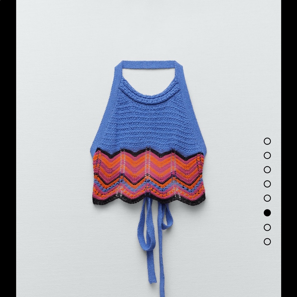 Zara Crocheted top special edition knit halter top